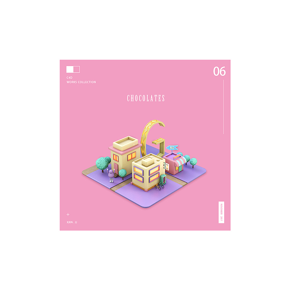 C4D练习＊City of Stars＊（图ZMTAxMDAwOTY0） - 场景 - 站酷设计师蘑菇鸡子原创素材 - 站酷ZCOOL