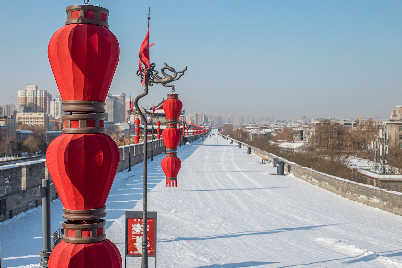 西安初雪（图ZMTAzMTQzMzgw） - 环境/建筑摄影 - 站酷设计师二毛的毛毛原创素材 - 站酷ZCOOL
