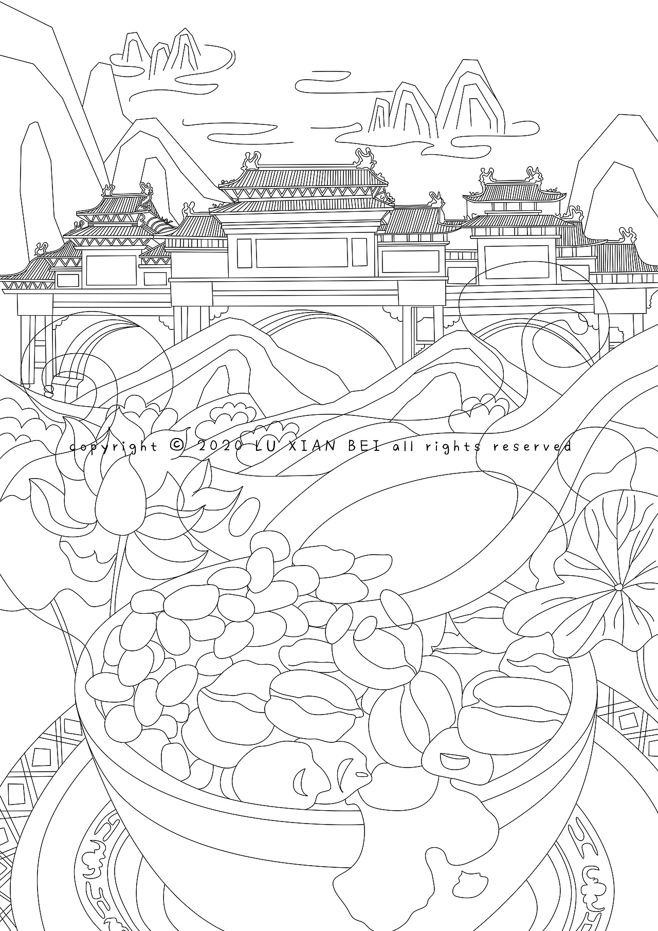 国潮插画 广东美食  城市美食 世界美食之都——顺德