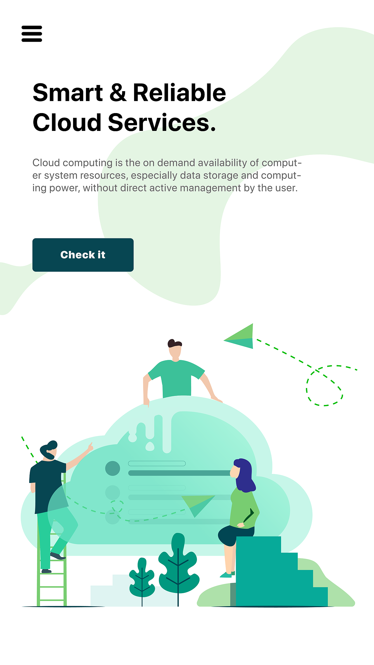 cloud service 插画