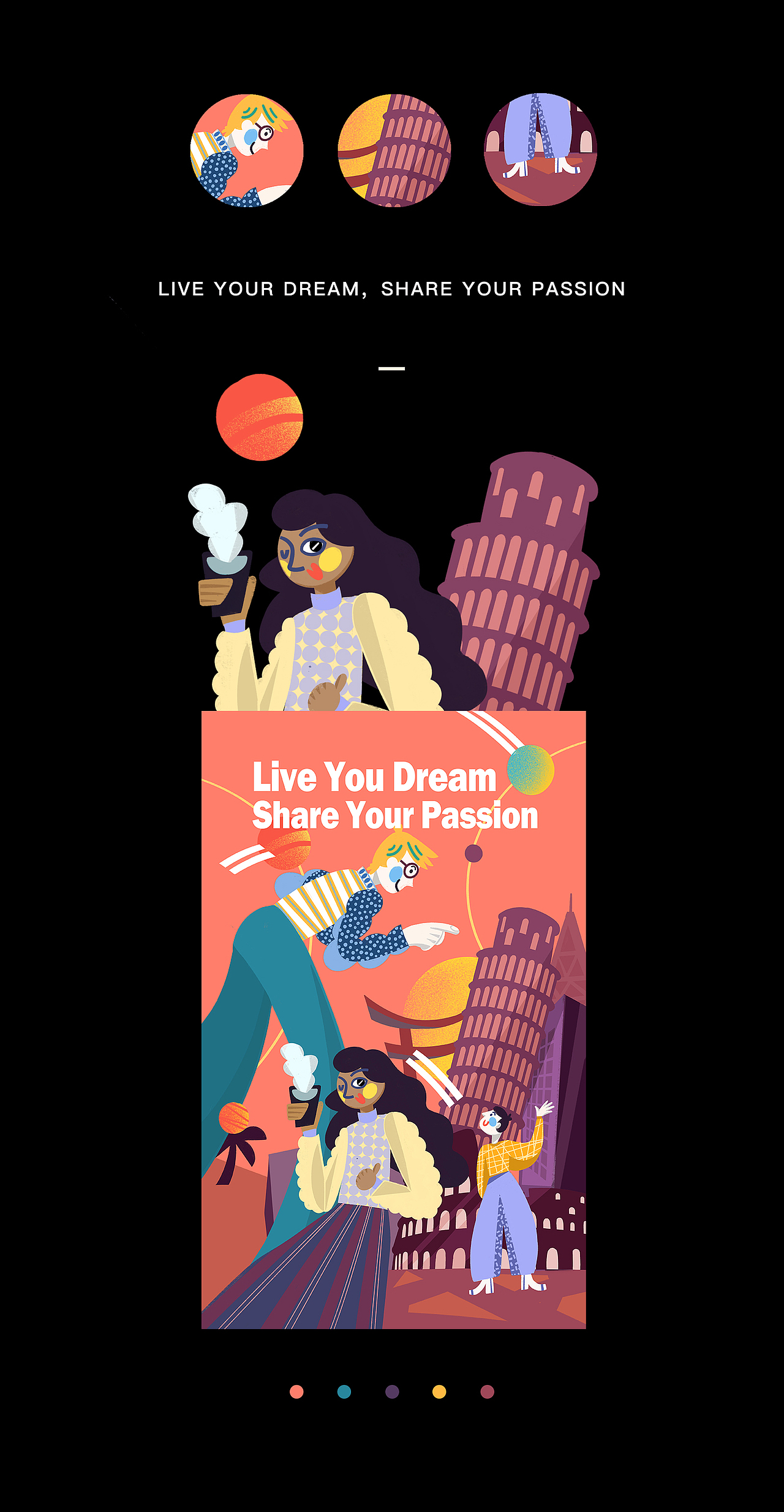 阿里巴巴滨江全球化包柱插画合集（图ZMTY1ODI2NzI4） - 商业插画 - 站酷设计师盘马弯弓PMWG原创素材 - 站酷ZCOOL