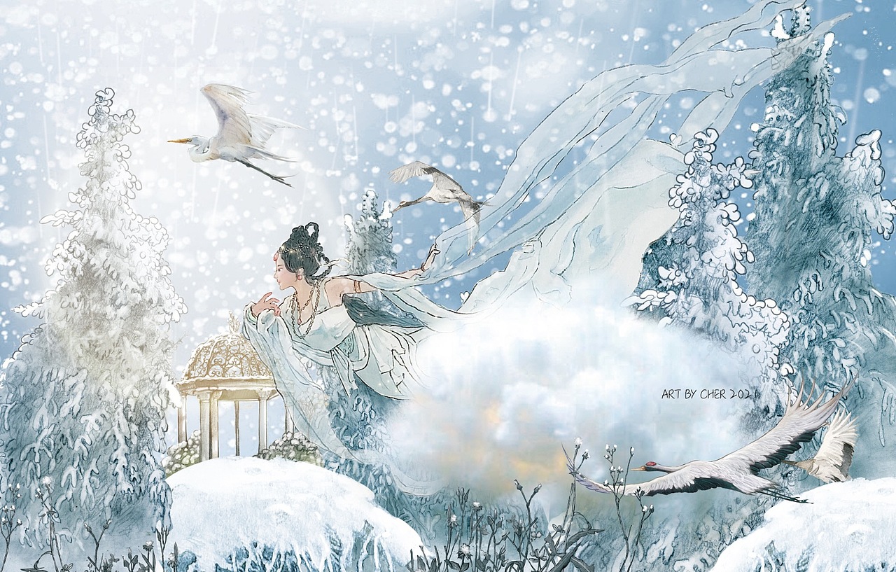 冬天（图ZMjgwNzY5OTQw） - 儿童插画 - 站酷设计师胖蛇CHER原创素材 - 站酷ZCOOL