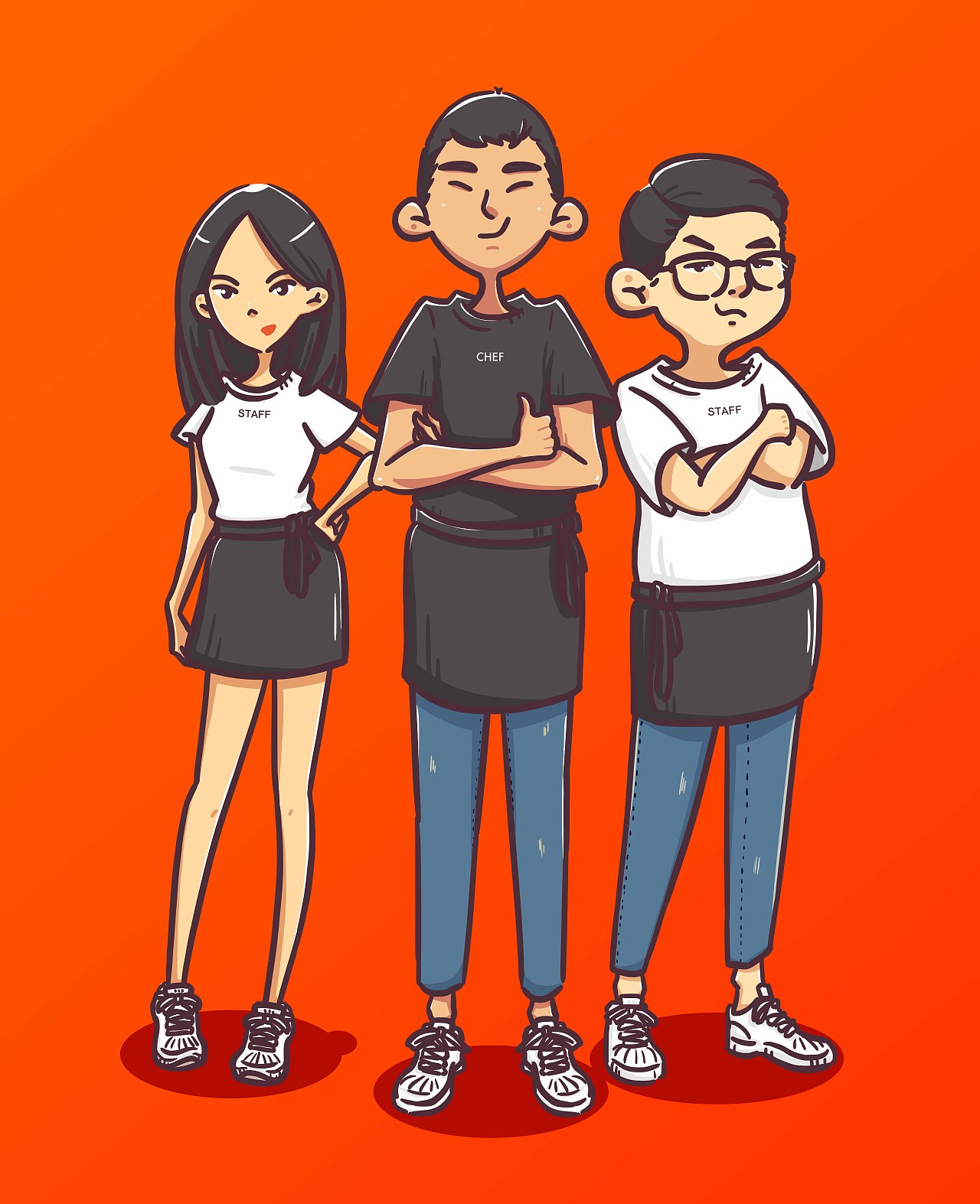 团队人物形象插画设计