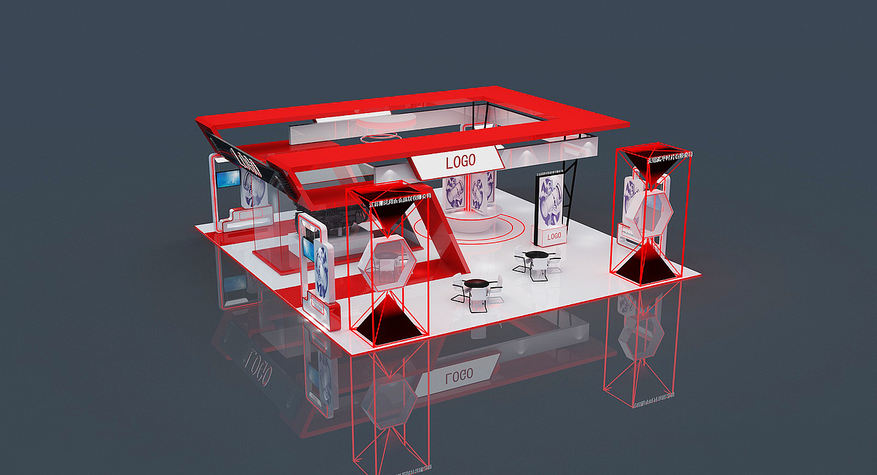 综合工业展位设计3D效果图（图ZMjMzNzEwNjgw） - 场景 - 站酷设计师3D设计师NG男原创素材 - 站酷ZCOOL