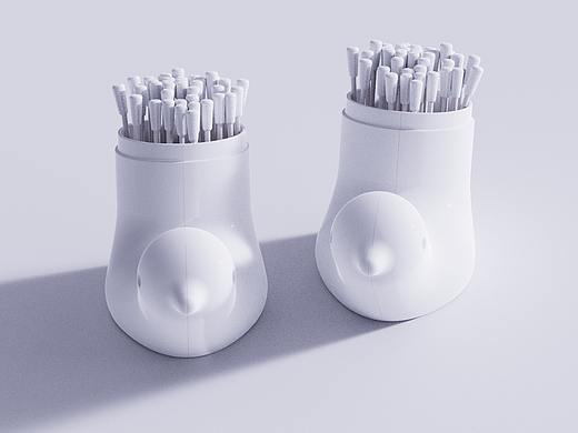 BIRD SWAB BOX 小鸟棉签盒