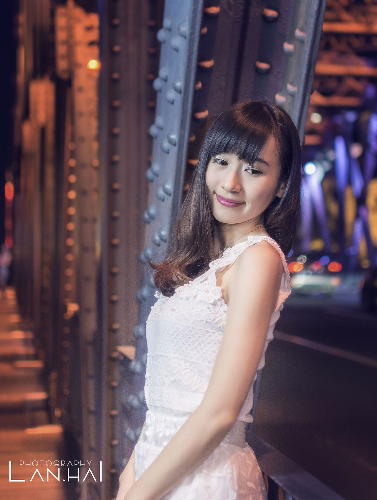 夜景人像-上海外滩白渡桥（图ZMzIzMzMxNDQ=） - 人像摄影 - 站酷设计师蓝海Photo原创素材 - 站酷ZCOOL