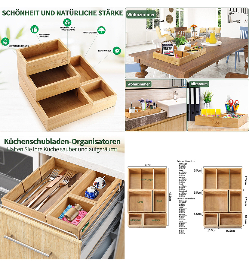 «竹子收纳主图附图A+»亚马逊产品p图（图ZMzY0Mzc4NzE2） - 其他平面 - 站酷设计师莉莉的原创素材 - 站酷ZCOOL