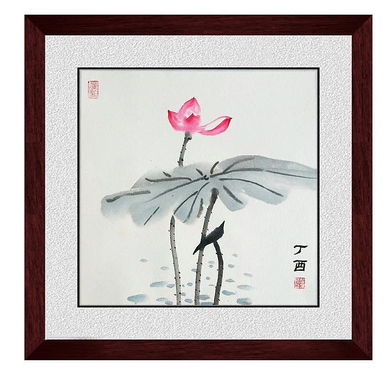 水墨画荷花（图ZMTE0NjgzNzY0） - 绘画 - 站酷设计师小建建123原创素材 - 站酷ZCOOL