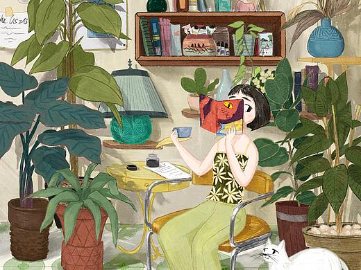 夏日午后（个人主页-ZNTI4NDQ0MjA=） - 商业插画 - 站酷设计师豆子陈原创素材 - 站酷ZCOOL