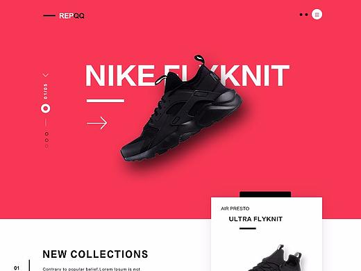 网页banner高档运动鞋耐克NIKE高大上平面设计模板