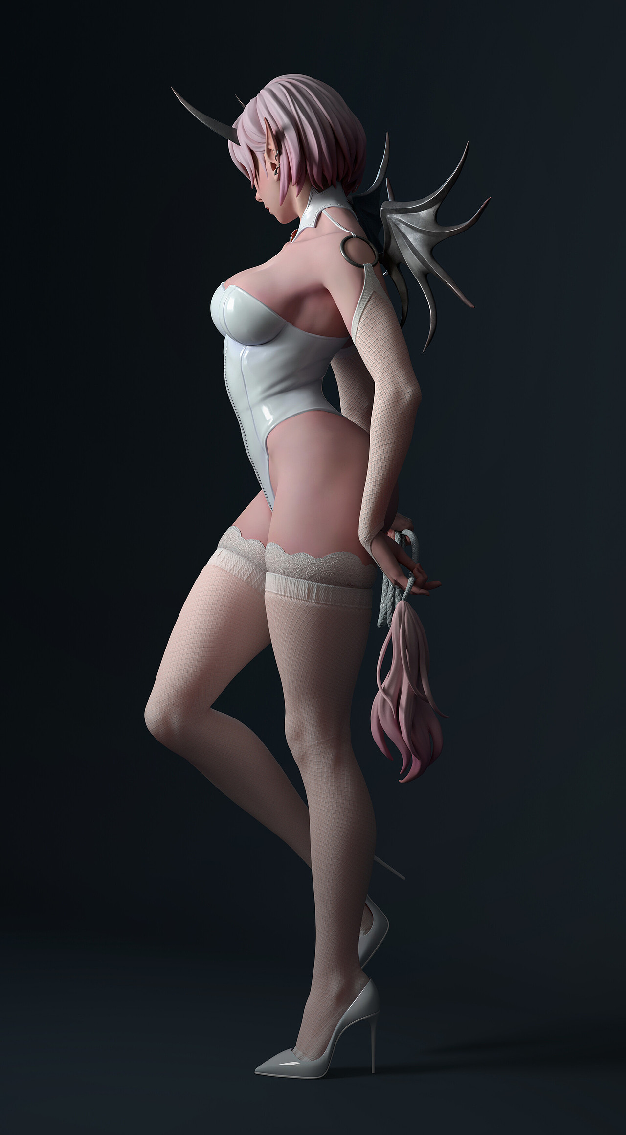 二次元女性手办塑像《红色妖姬》—michael mao