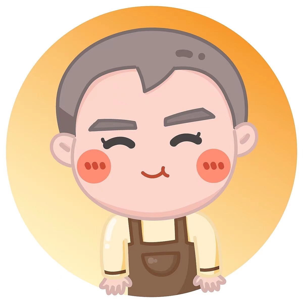 矢量插画-q版萌漫 人物头像