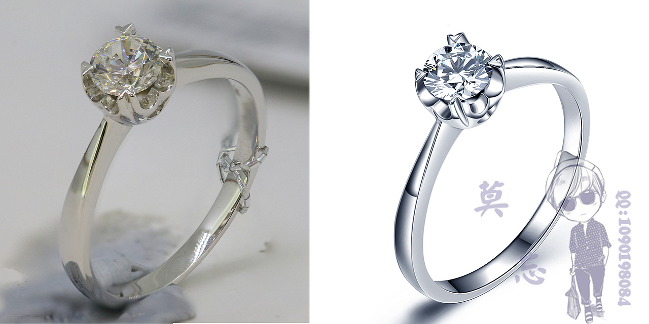 明天就放假啦,整理一下钻戒修图作品.请大家多多指点