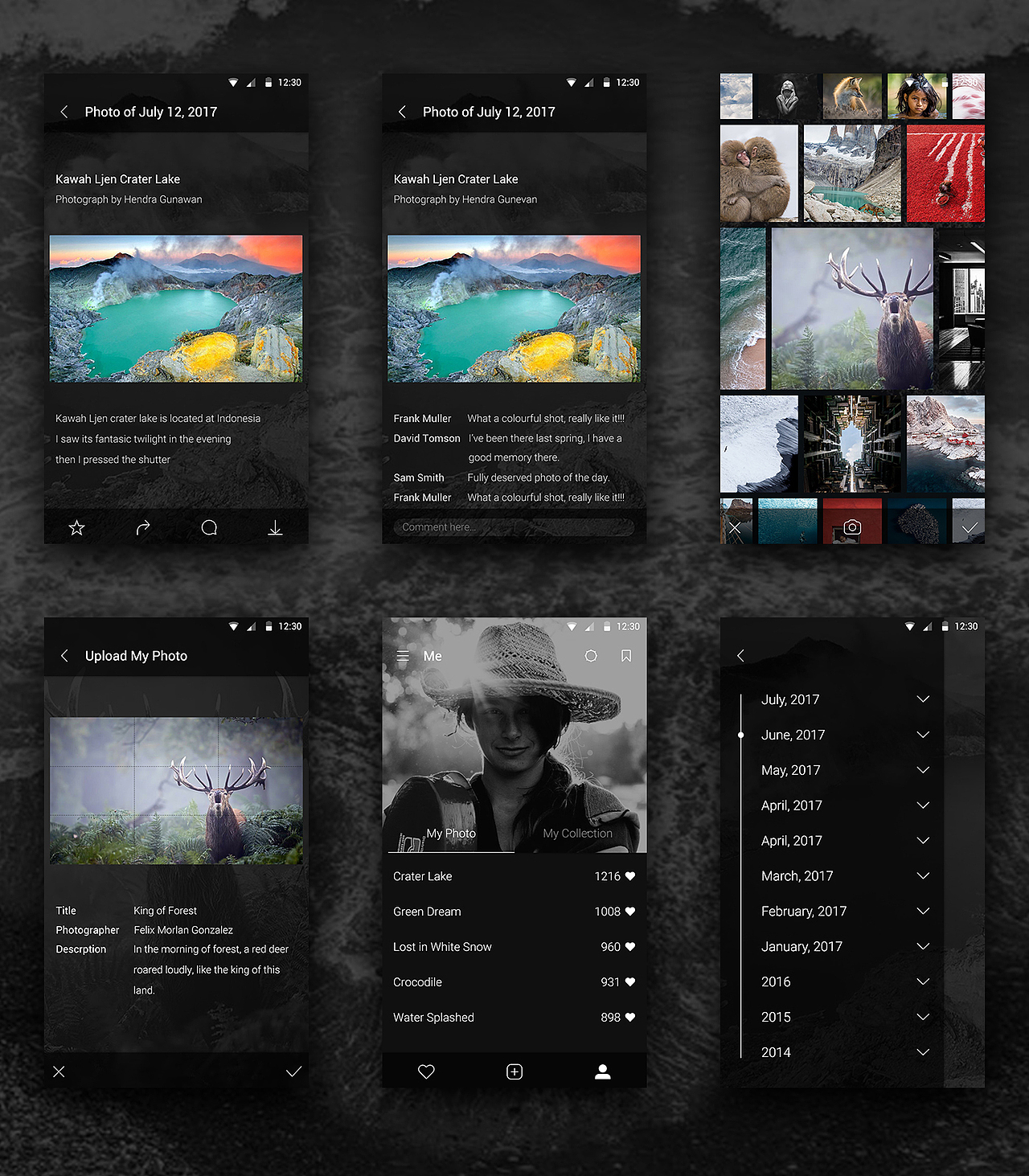 One Photo 每日摄影（Material Design）（图ZOTA0MTM0NDg=） - APP界面 - 站酷设计师FrankQ原创素材 - 站酷ZCOOL