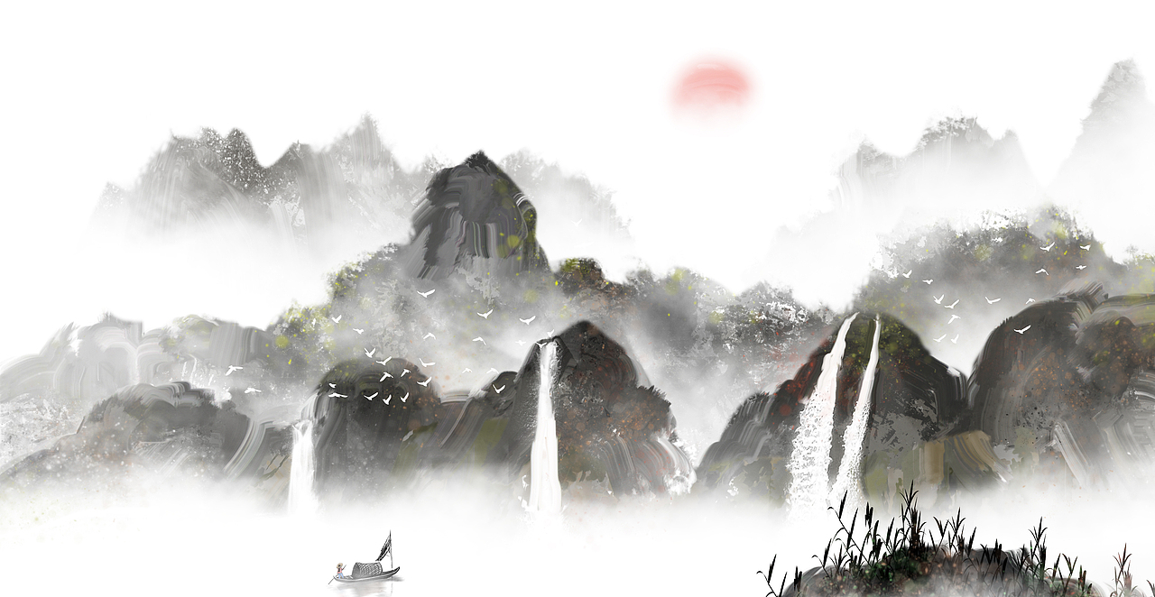 山水之间（图ZMTM4NzE2Njg0） - 商业插画 - 站酷设计师心灵艺坊原创素材 - 站酷ZCOOL