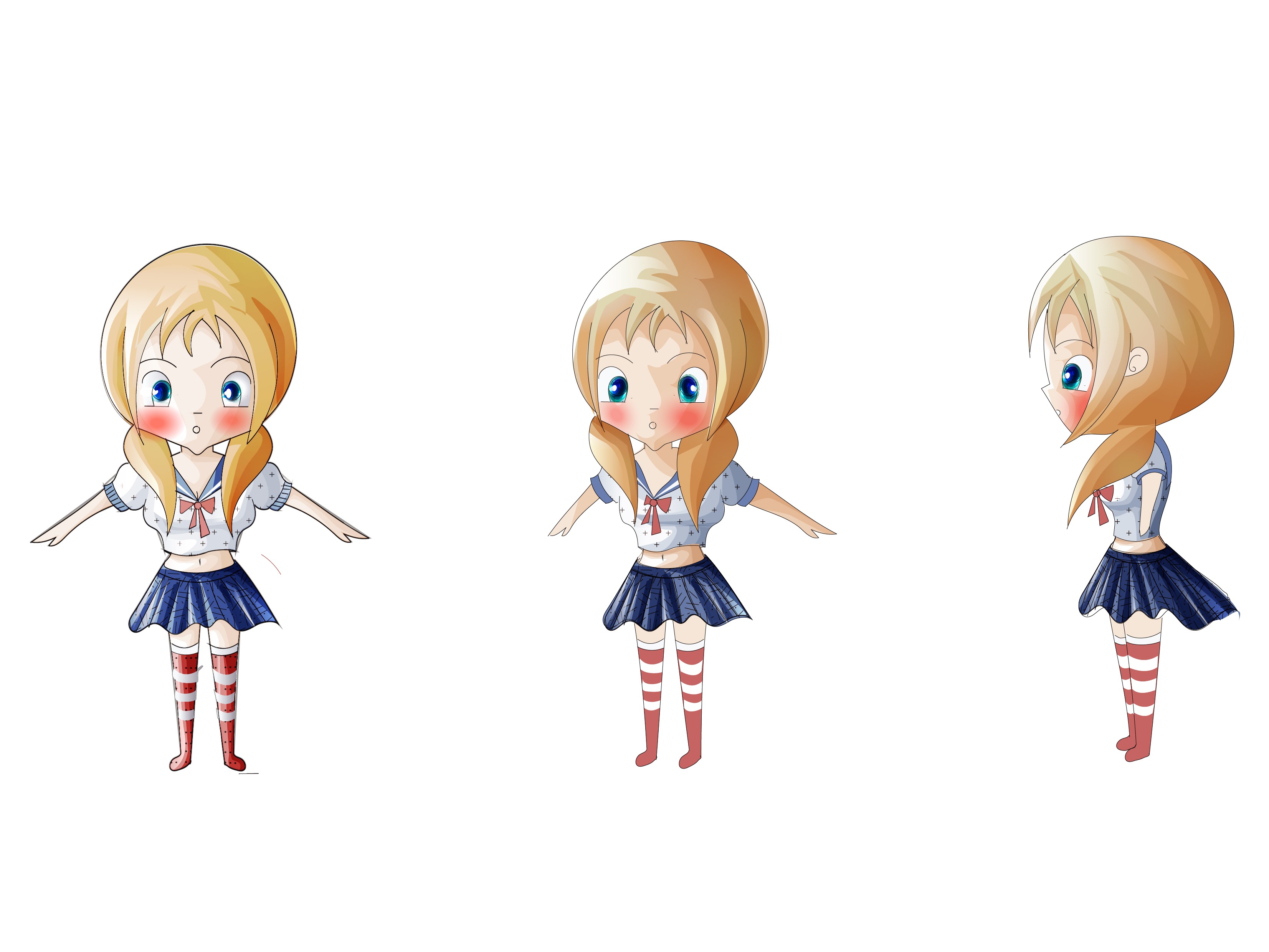 原创人物五视图