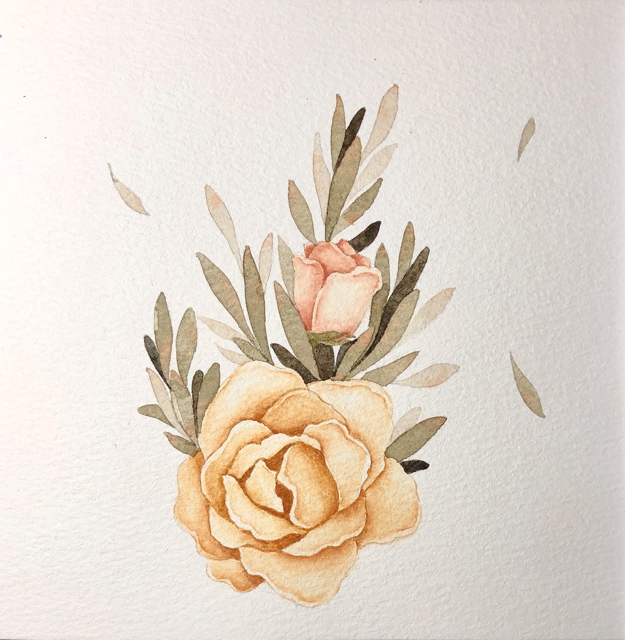 森系水彩今日绘