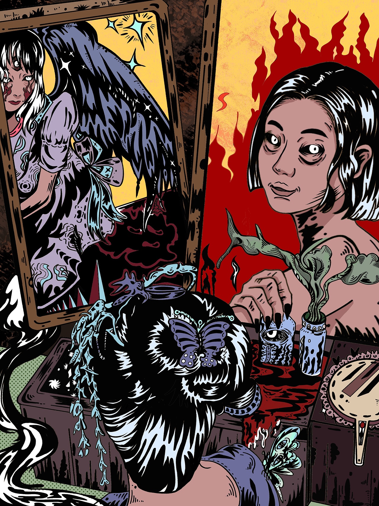 時(shí)空交錯(cuò)）虛擬未來（圖ZMjczMTk2NzQ4） - 新銳潮流插畫 - 站酷設(shè)計(jì)師肉Rui原創(chuàng)素材 - 站酷ZCOOL