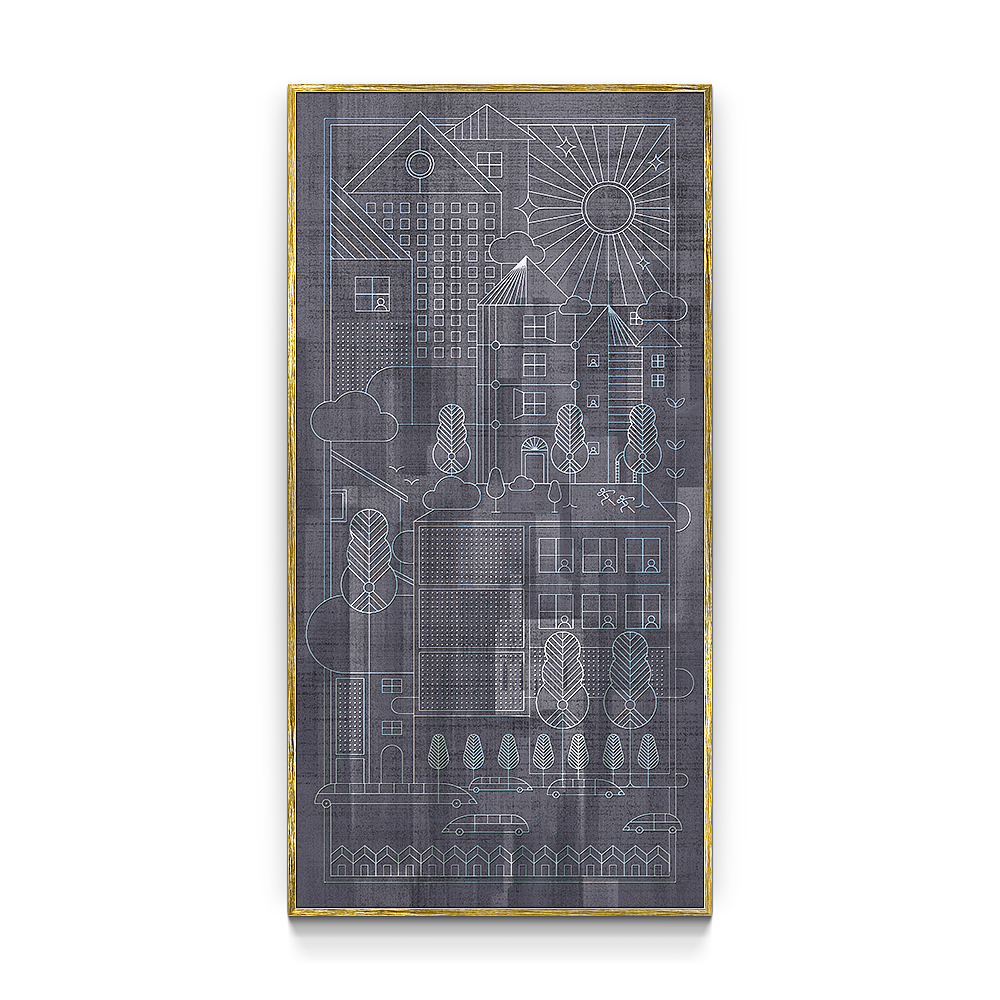 玄关立体浮雕肌理画