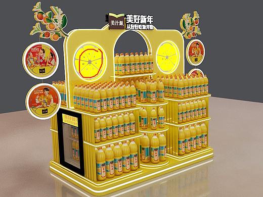 堆头设计可口可乐卖场堆头