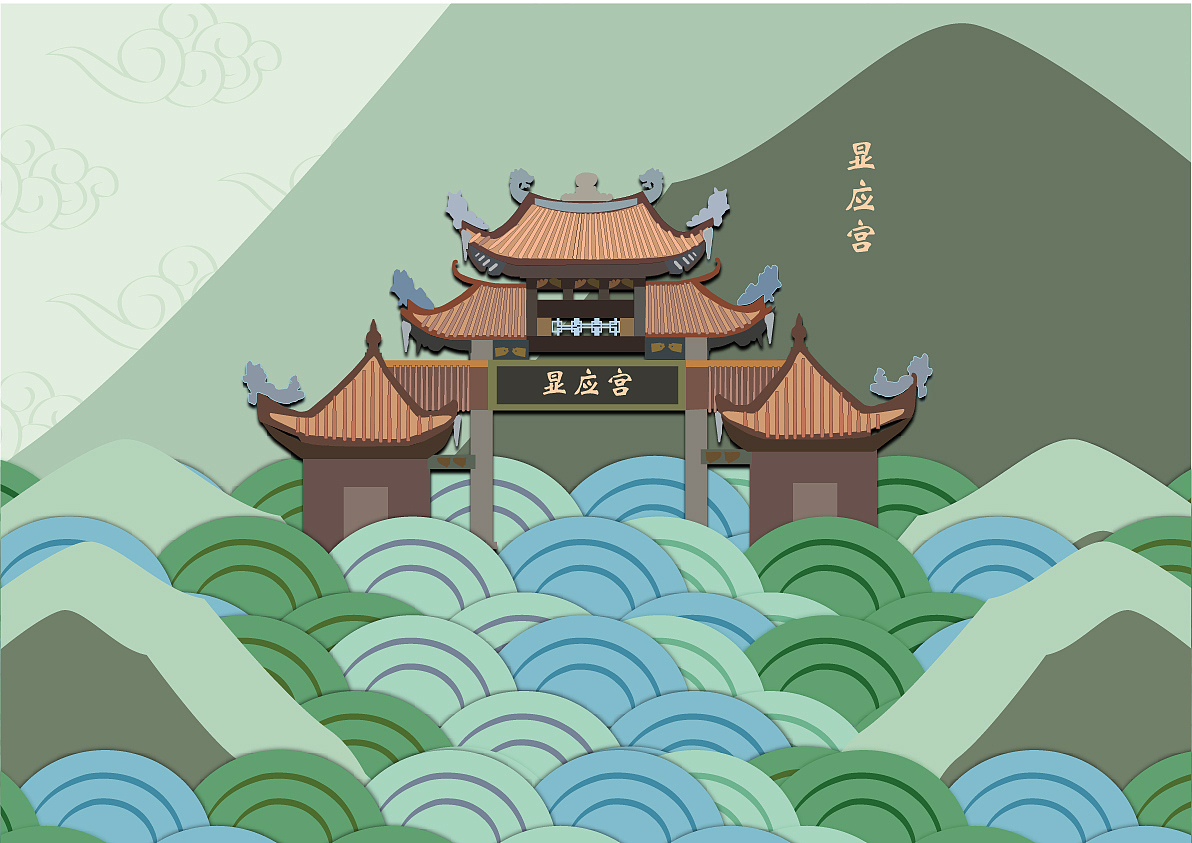长乐古建筑插画（图ZMTEzNjQwMzQ4） - 创作习作 - 站酷设计师小恐龙呀啦原创素材 - 站酷ZCOOL