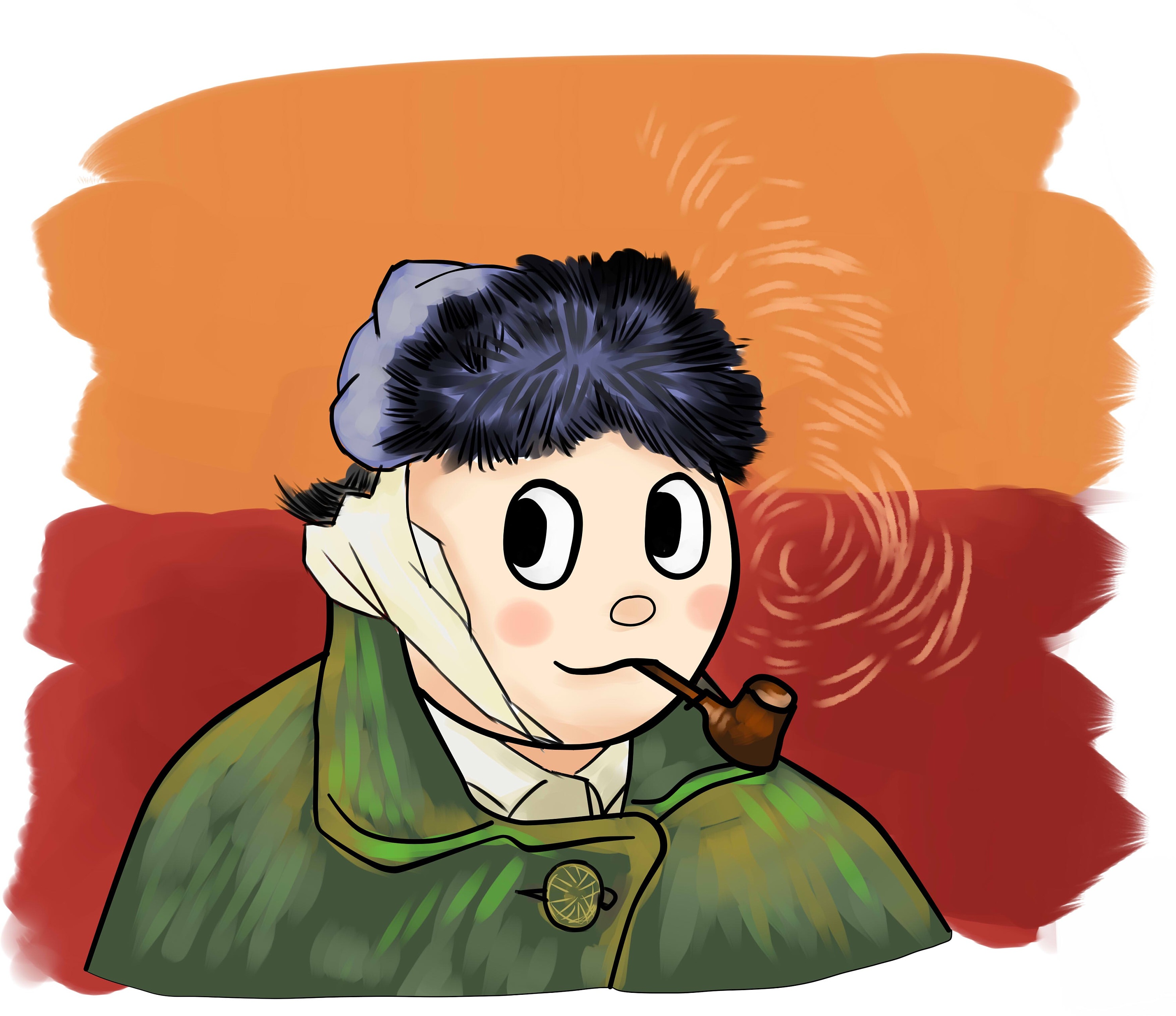 名画系列旺仔草图