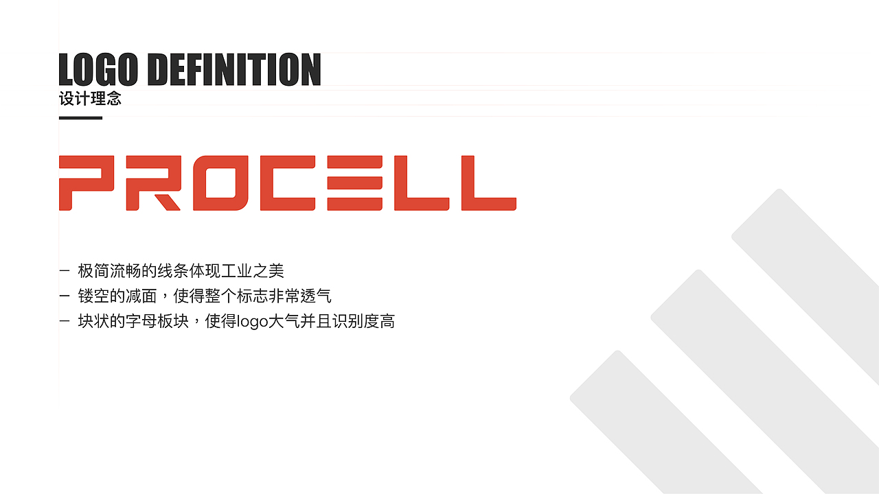 Procell 电池类logo标志设计