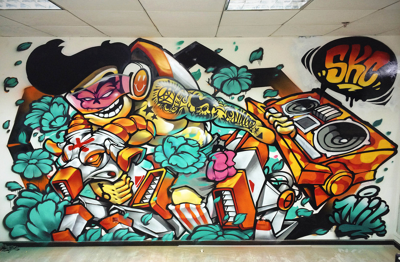 街舞工作室涂鸦