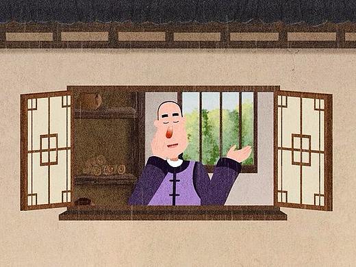 古风MG动画手绘动画传统的街道古典的人物