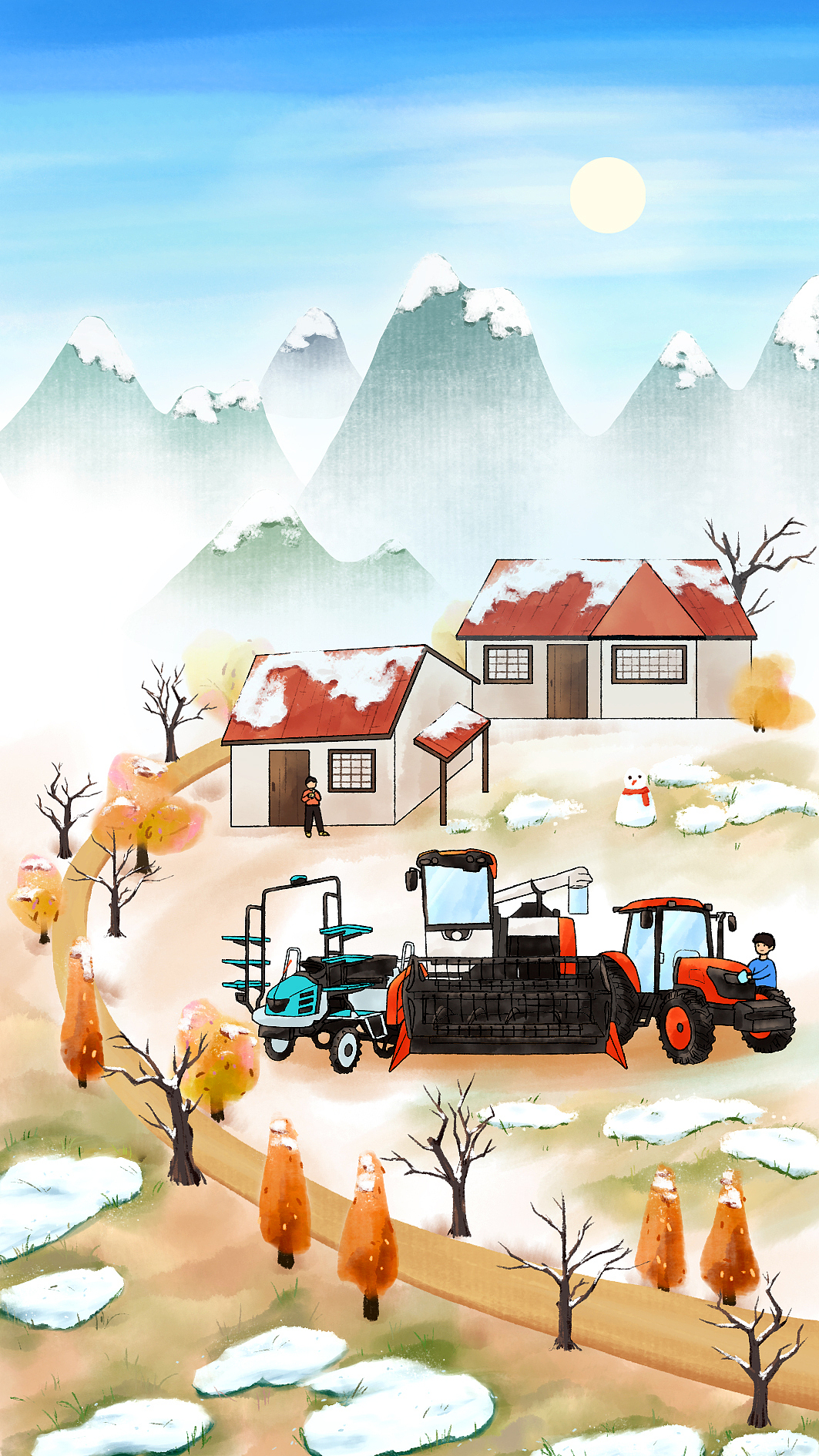 农耕节气（图ZMjkwOTAzNDcy） - 商业插画 - 站酷设计师n牛牛原创素材 - 站酷ZCOOL
