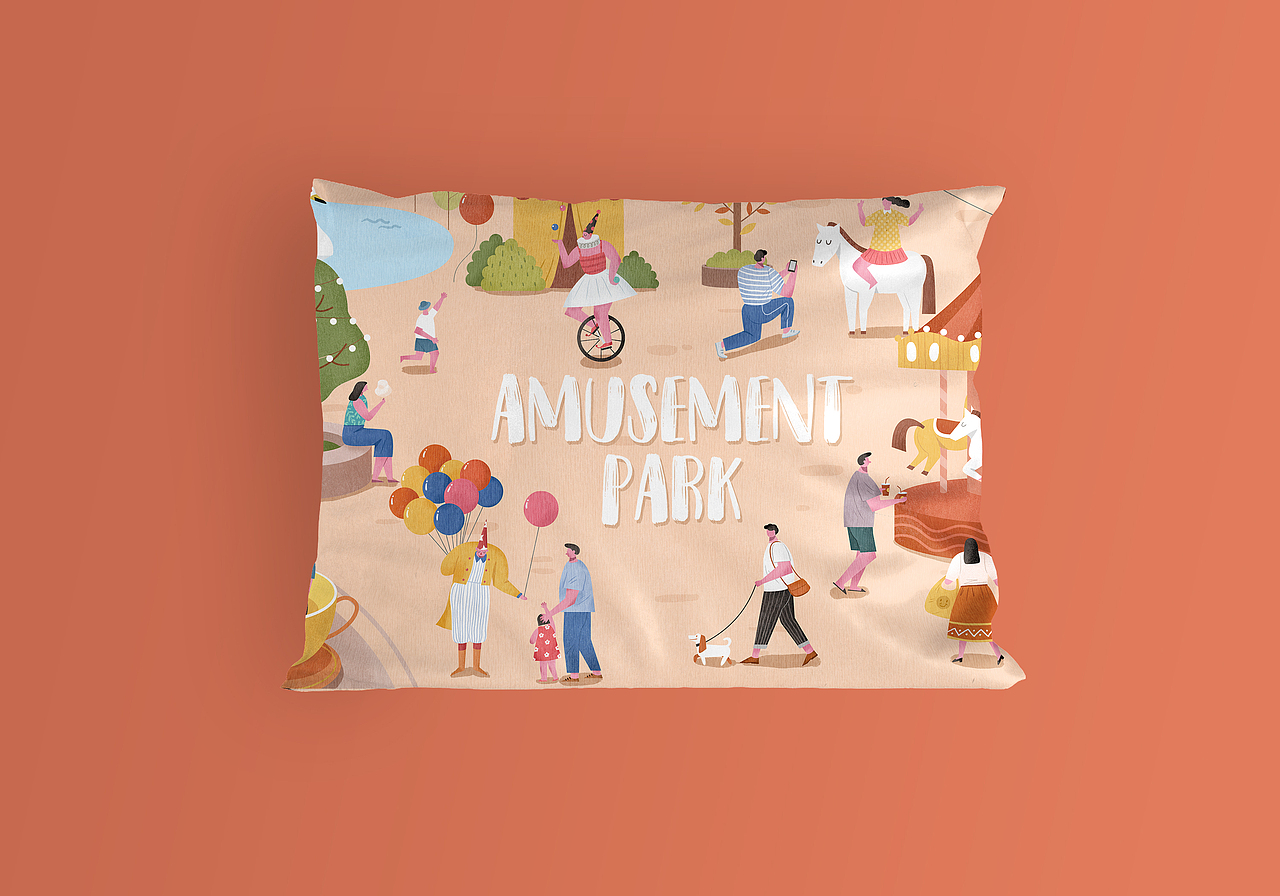 游乐场插画（图ZMTMzODU5MjA0） - 创作习作 - 站酷设计师妍小小原创素材 - 站酷ZCOOL