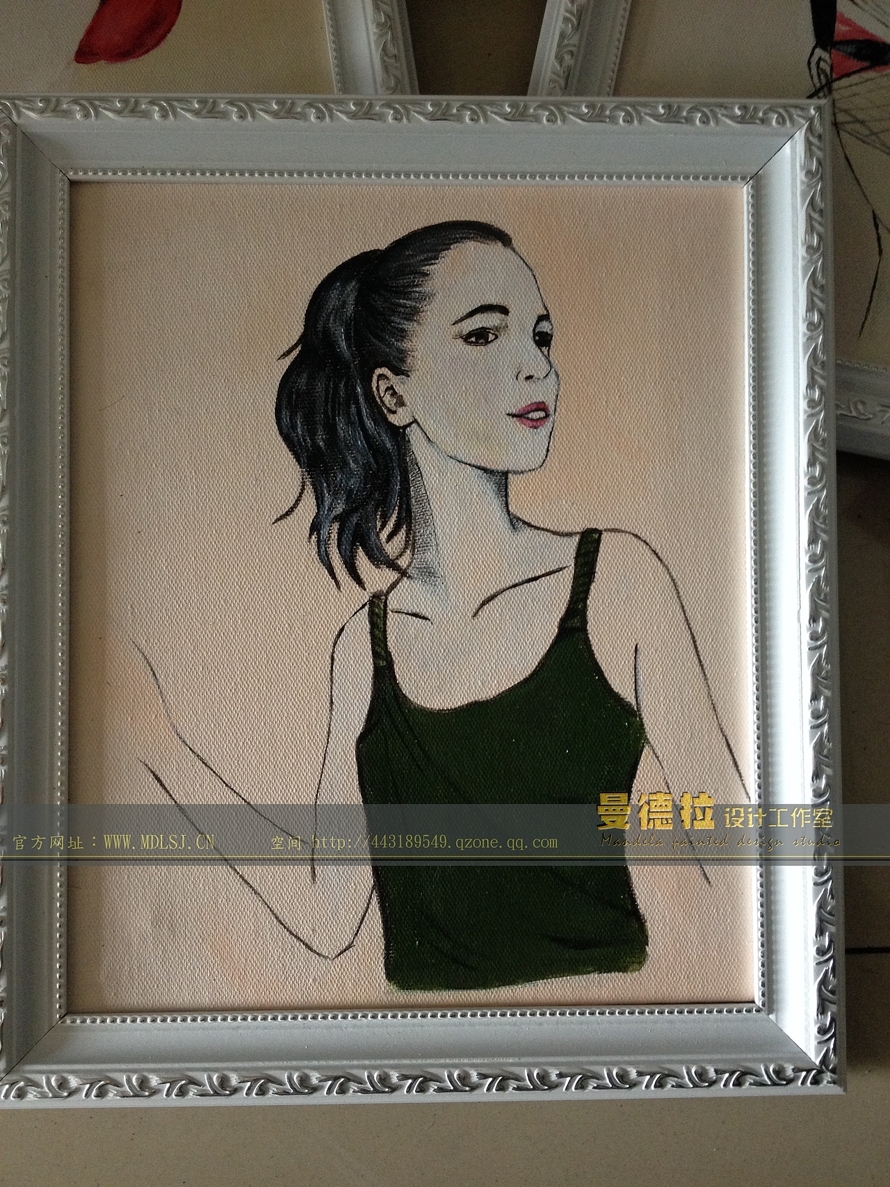 在工作室内 手工做的小绘画创意