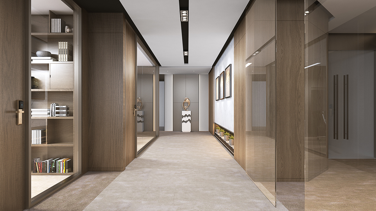 商务风办公室设计分享|空间|家装设计|巷上石头 - 原创作品 - 站酷