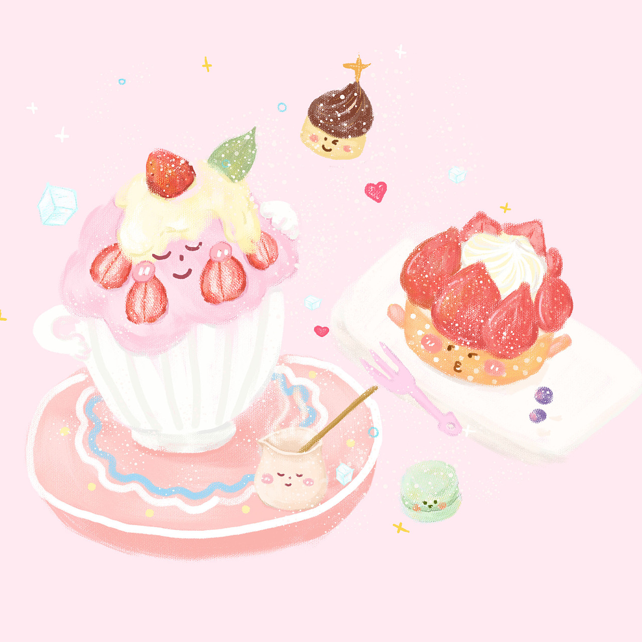 小甜品|插画|创作习作|我系小新新 - 原创作品 - 站酷 (zcool)