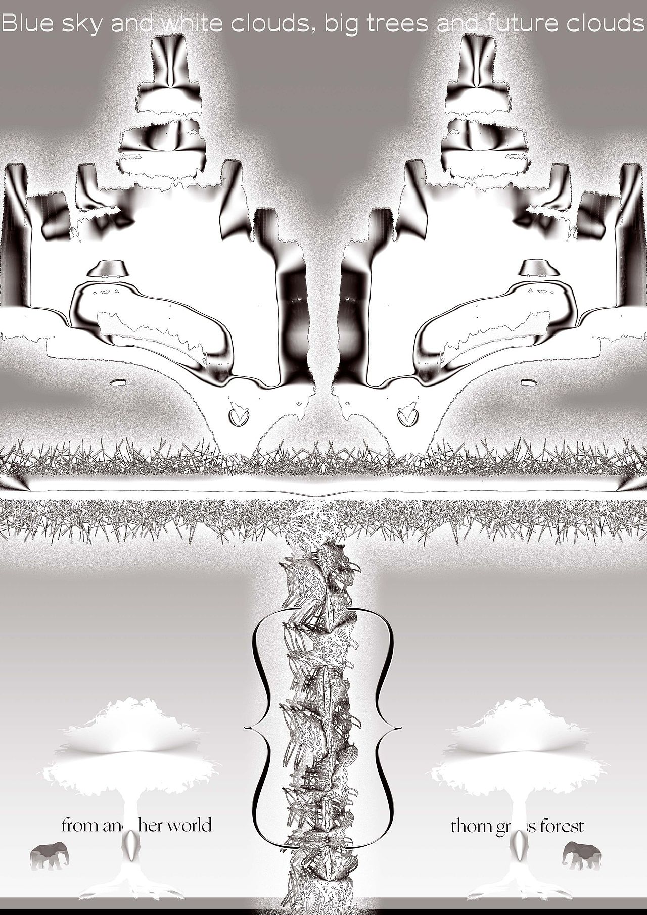 海报设计|天空、树和草坪