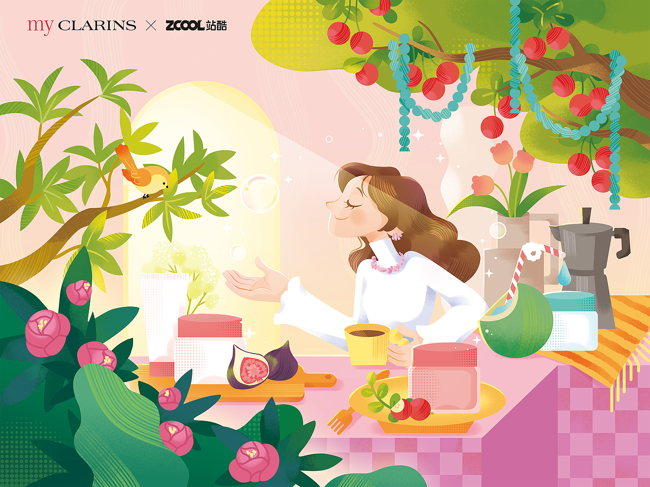 # my CLARINS 尋找天然好食肌 # 春日食肌（圖ZMjk1NDY0MDI4） - 海報(bào) - 站酷設(shè)計(jì)師ZIIITA原創(chuàng)素材 - 站酷ZCOOL