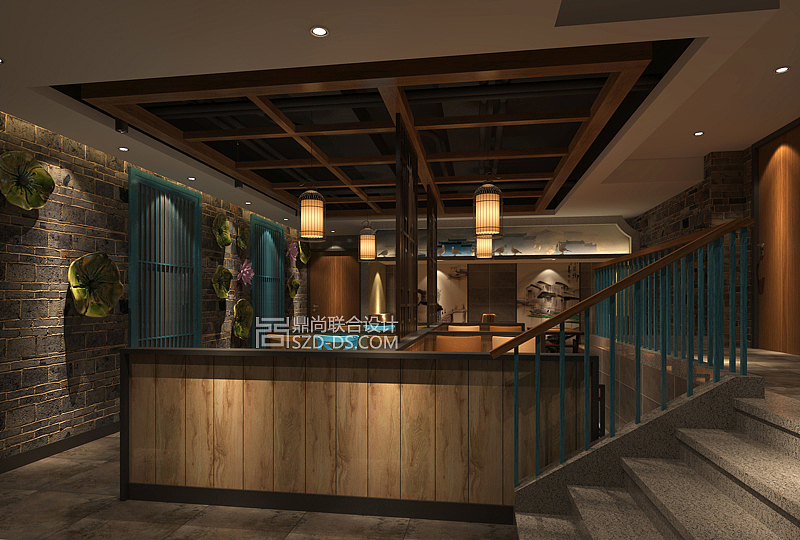 野妹火锅店餐厅室内装修设计