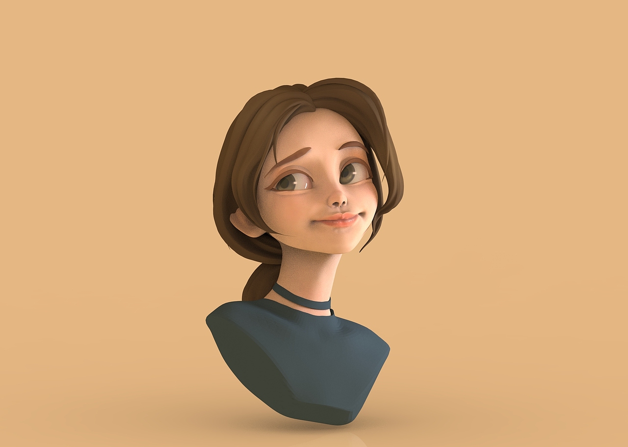 风格化卡通女性头像（图ZMjk1MjAwNDQ0） - 人物/生物 - 站酷设计师大吉_RIN原创素材 - 站酷ZCOOL