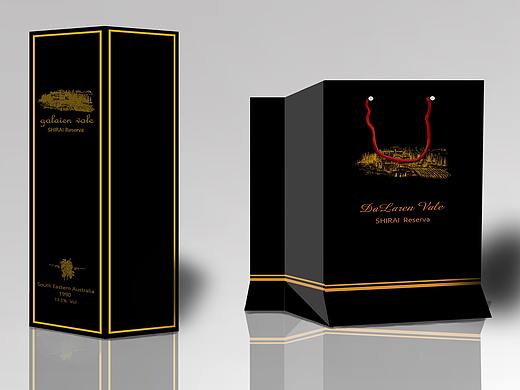 红酒包装设计（手提袋立体酒盒)（个人主页-ZNTI5OTQxODQ=） - 包装 - 站酷设计师ps091029原创素材 - 站酷ZCOOL