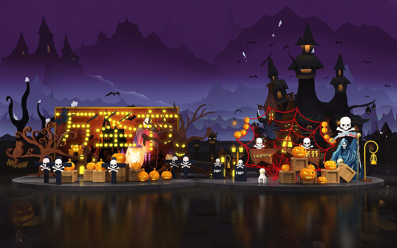 万圣节打卡点（图ZMjU2MzA3MjQw） - 展陈设计 - 站酷设计师Tersia原创素材 - 站酷ZCOOL