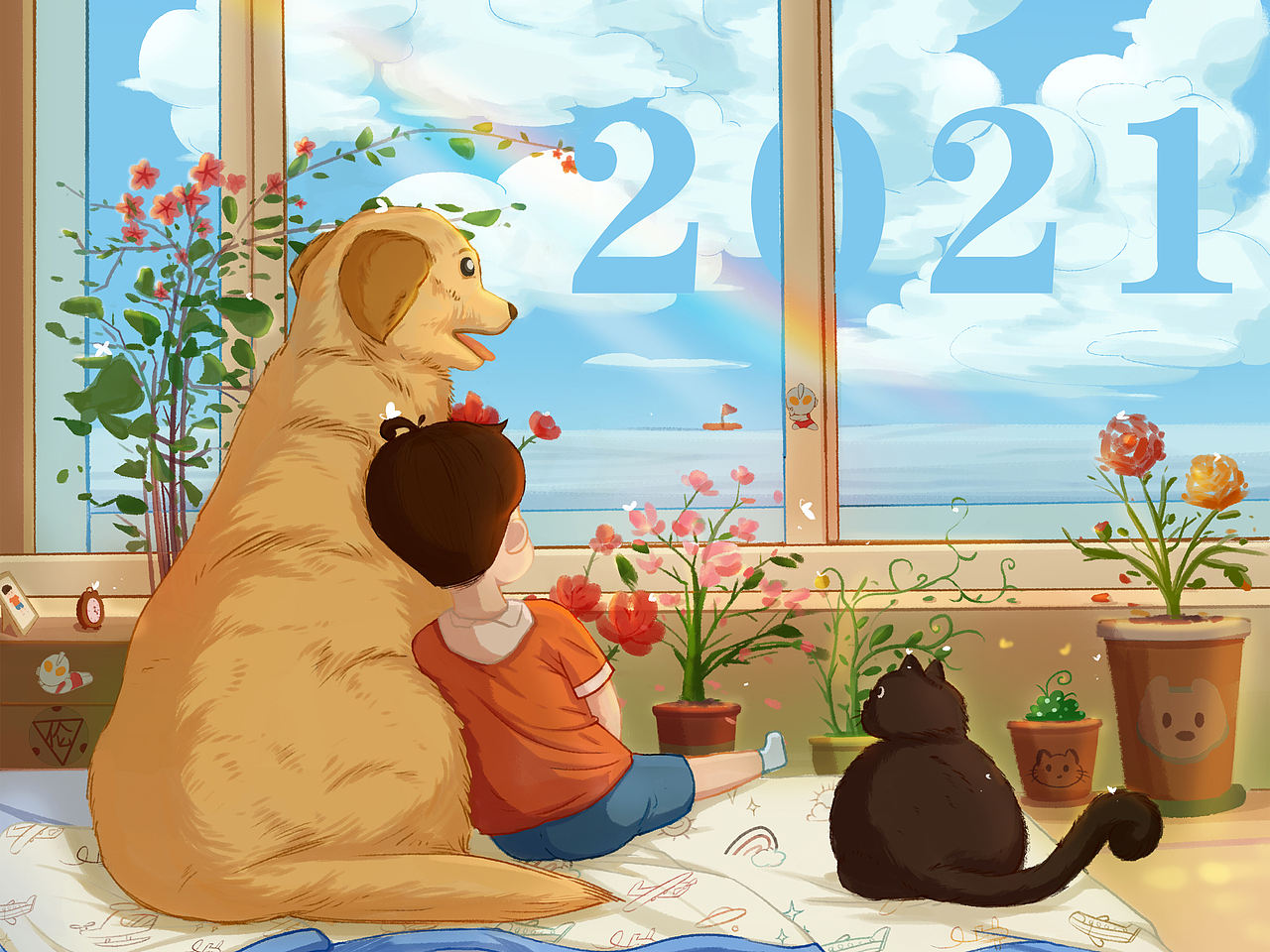 2021年度插画合集（图ZMjgzNTA3ODQ4） - 创作习作 - 站酷设计师云吞海豹原创素材 - 站酷ZCOOL