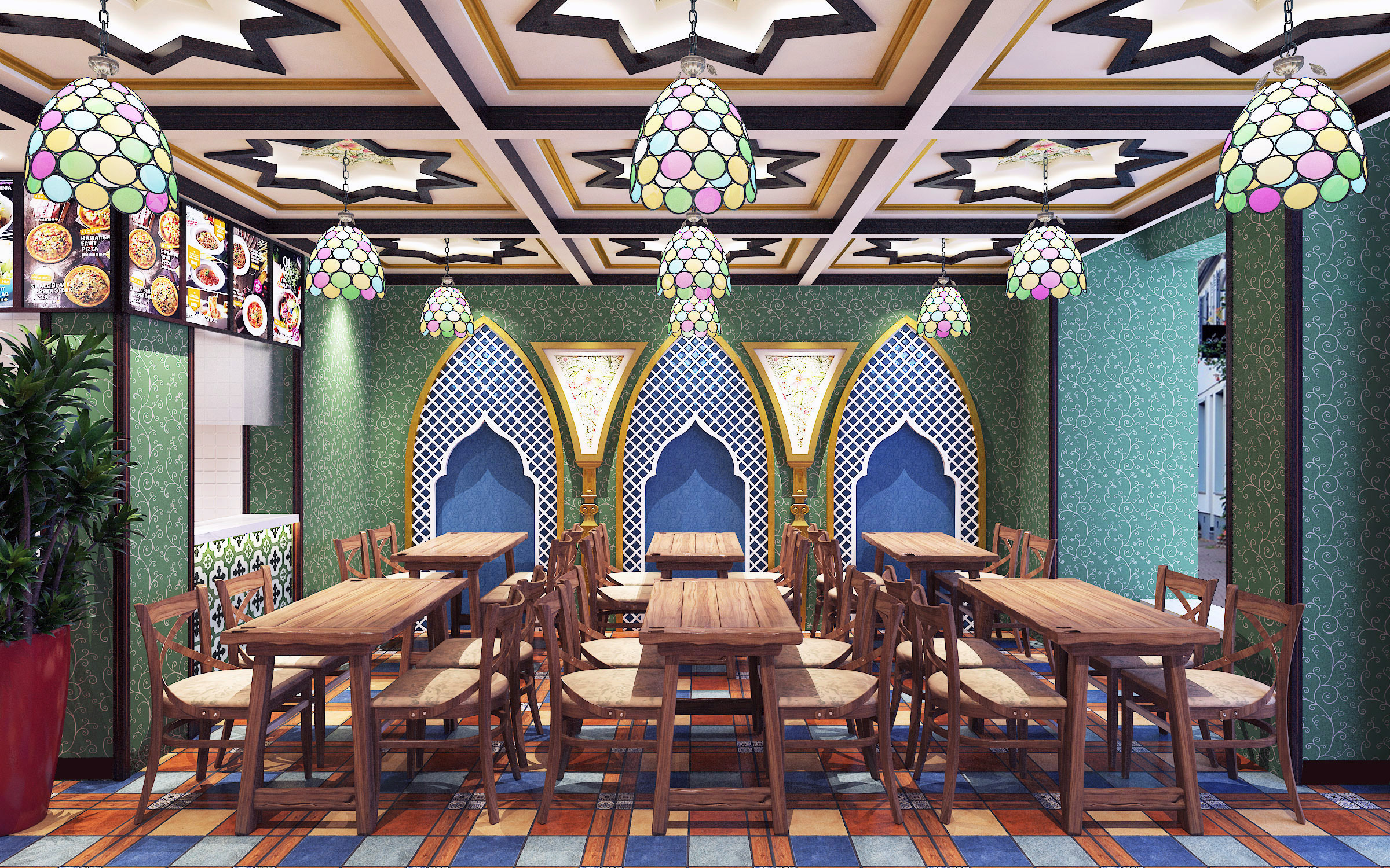 伊斯兰风格餐厅_1196179 – 设计本装修效果图