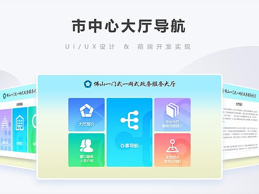 大厅办事导航交互大屏设计