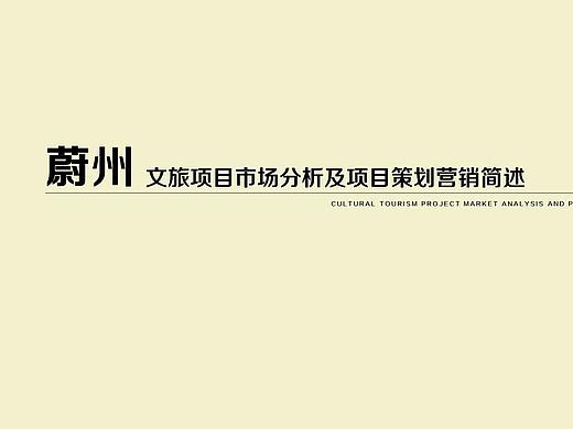 文旅项目市场分析及项目策划营销简述
