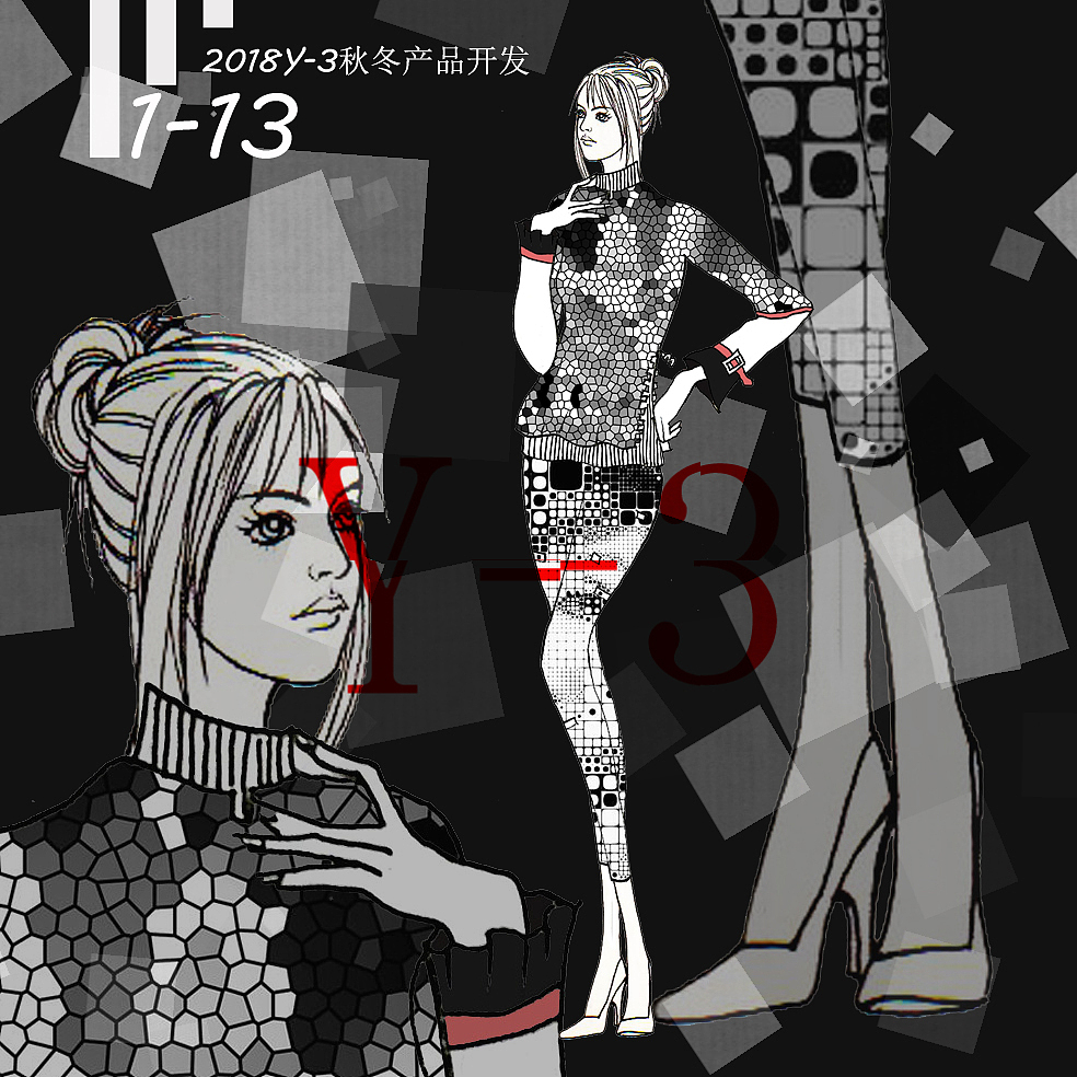 Y-3服装系列设计（图ZMTM0OTI1MDQ4） - 休闲/流行服饰 - 站酷设计师YaYa鱼原创素材 - 站酷ZCOOL