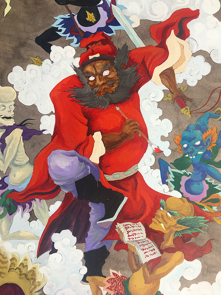 手绘--五鬼闹钟馗