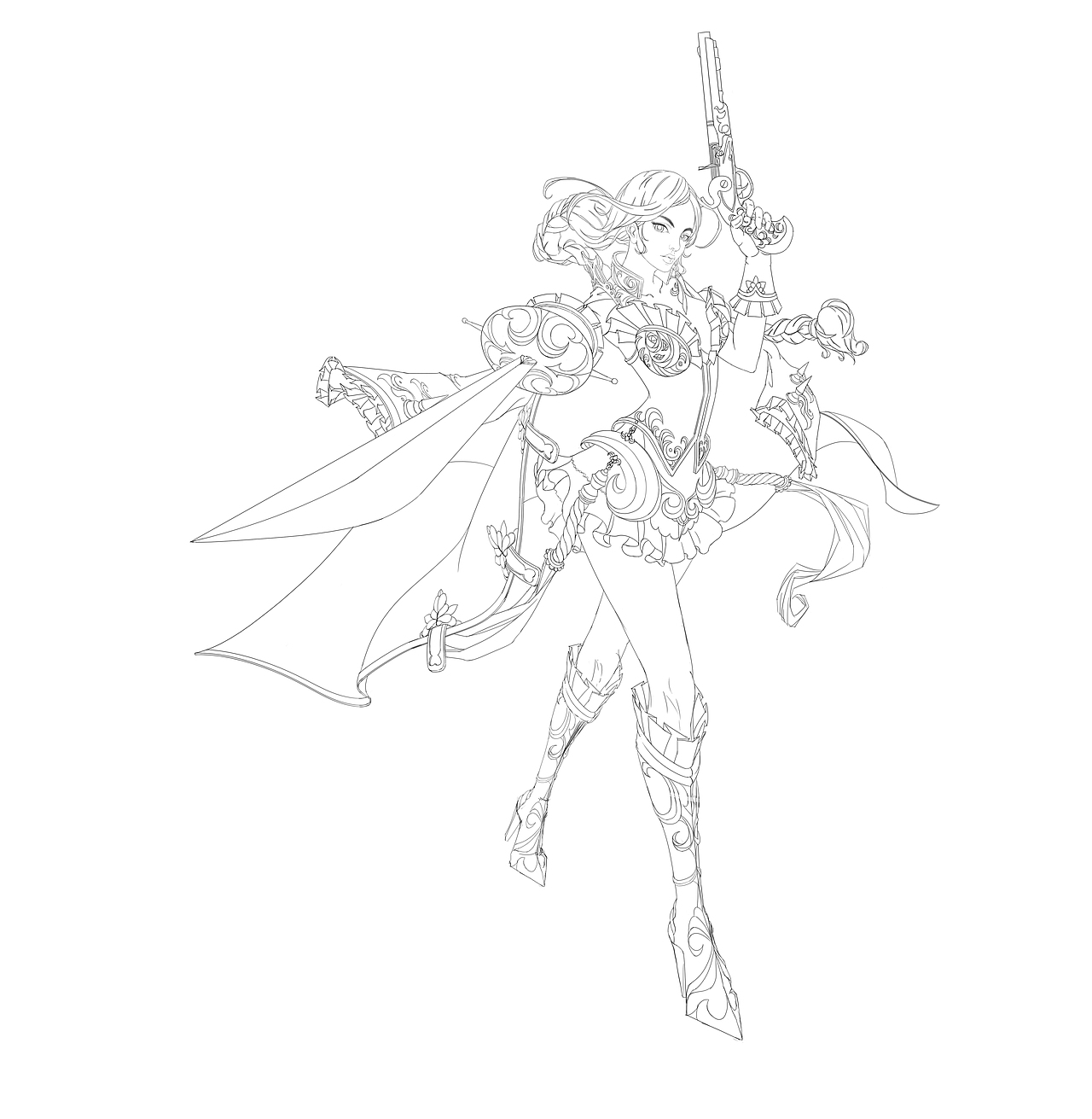 女剑客|插画|游戏原画|非常淡定的慌张_原创作品-站酷zcool