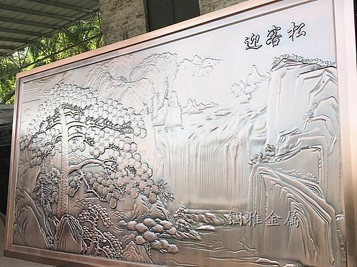 铜铝浮雕壁画背景墙 一种与生俱来的高贵品质