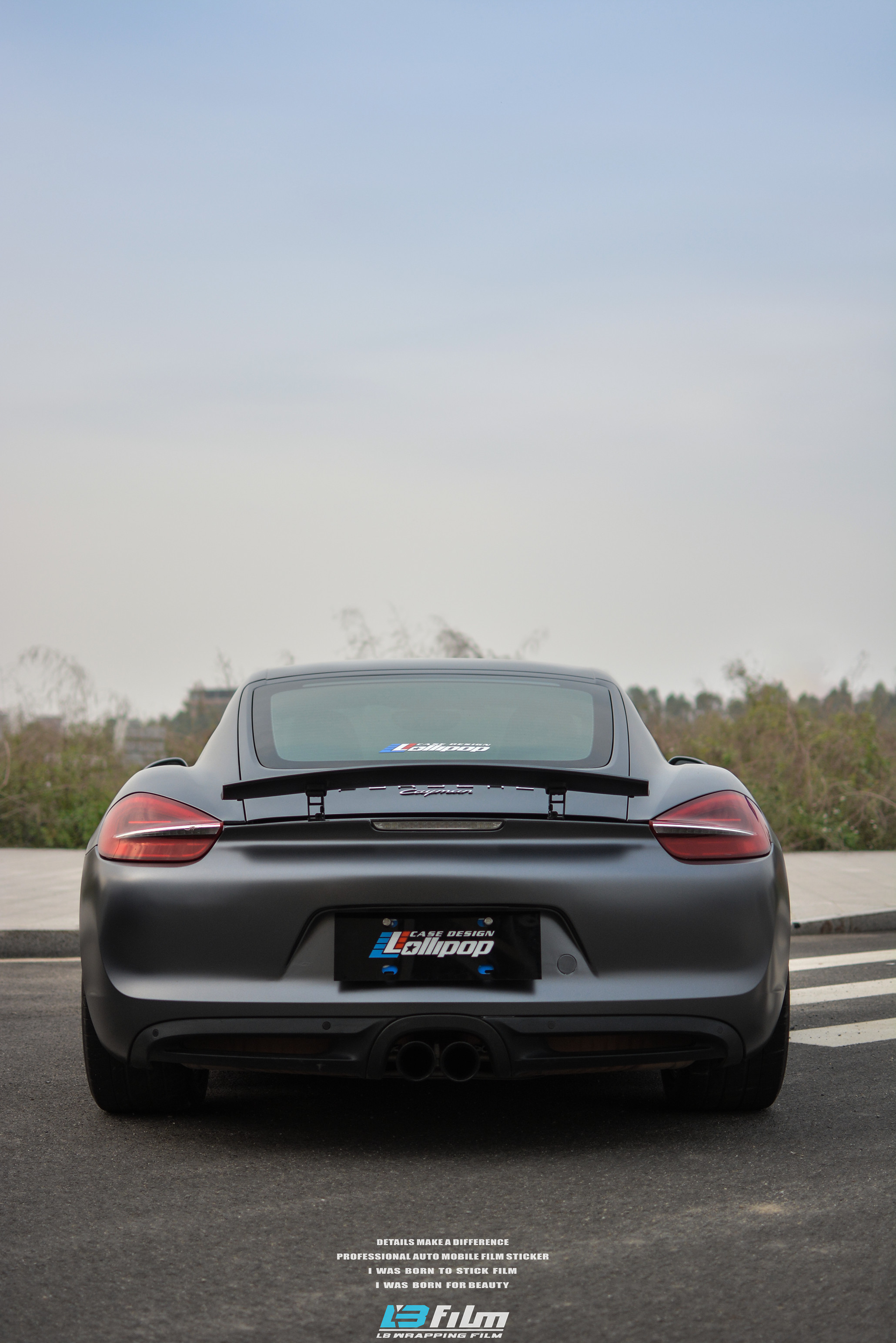 lbfilm深邃灰保时捷718