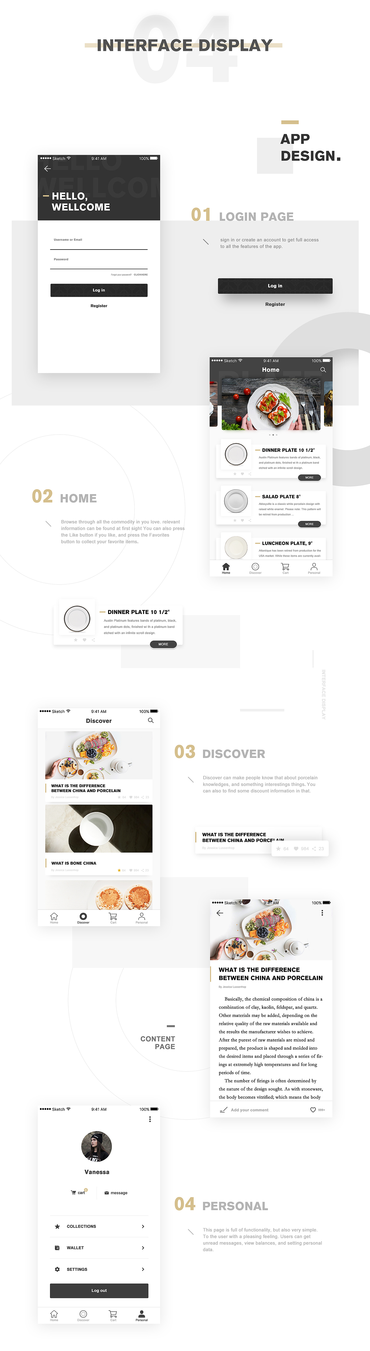 Porcelain | App Web Design